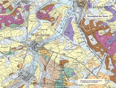 Strandpfad-geologische Karte