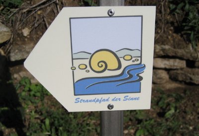 Strandpfad-Rundwegschild